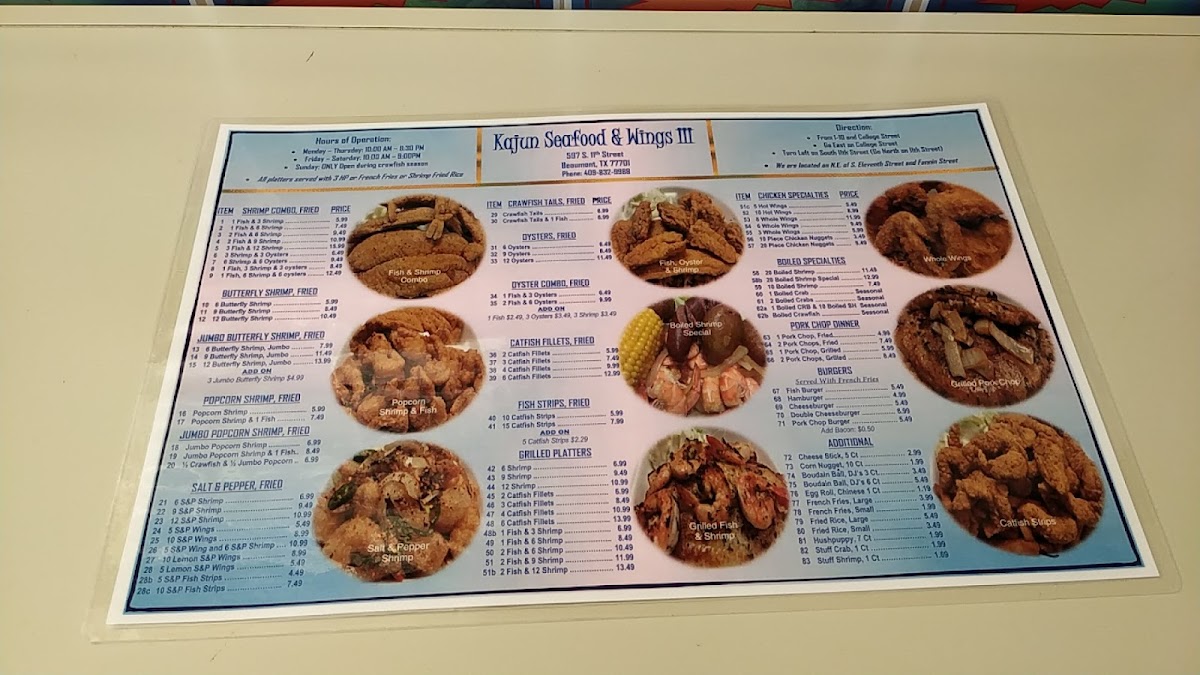 Kajun Seafood & Wings Menu - Image 5
